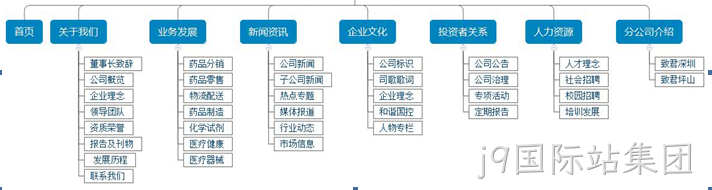 医药公司网站栏目架构